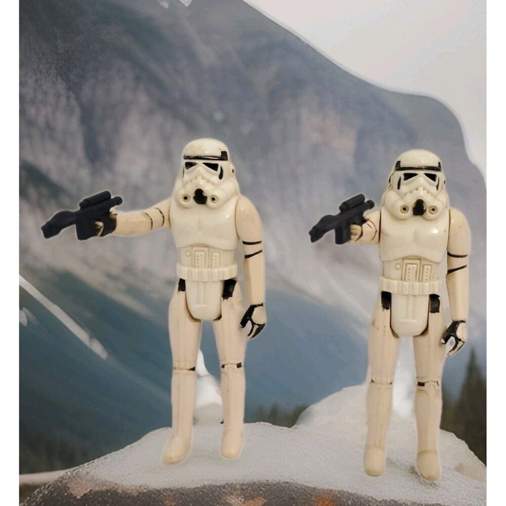 2x 1977 Vintage Stromtrooper Figure Lot Star Wars 100% Complete Hk